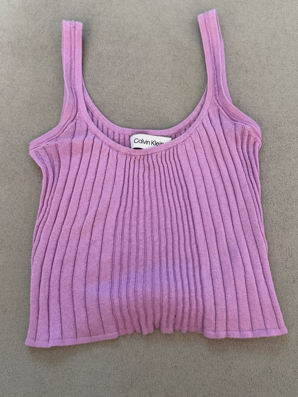 Calvin Klein Lilac Ribbed Tank Top
